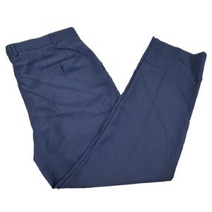 LAUREN Ralph Lauren Pants Mens 40x32 Navy Blue Wool Pockets Flat Front Straight